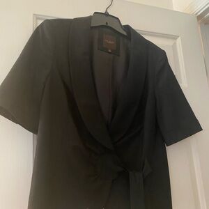 The Limited Black Women's Blazer with Tie-Front